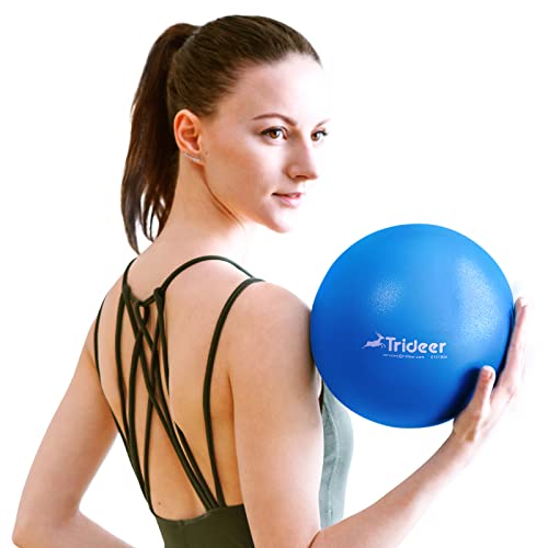 Trideer Pilates Ball 9 Inch - Small Exercise Core Ball With Guide for Yoga, Training, Physical Therapy, Balance, Stability, Stretching