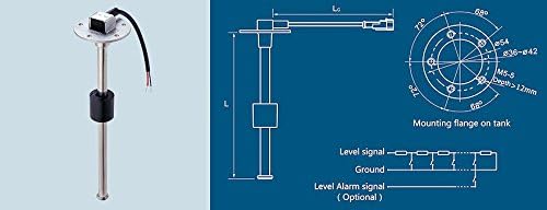 WEMA USA (KUS) SSL Fuel/Water Level Sensor, Length 11"~36" (26")