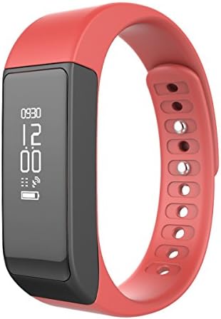 GD2016 i5 plus Bluetooth Smart Bracelet Watch Wristband Sports Fitness Tracker Pedometer Step Counter Tracking Calorie Health Sleep Monitor for Android IOS (Red)