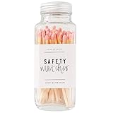 Sweet Water Decor Pink Safety Matches - Glass Jar
