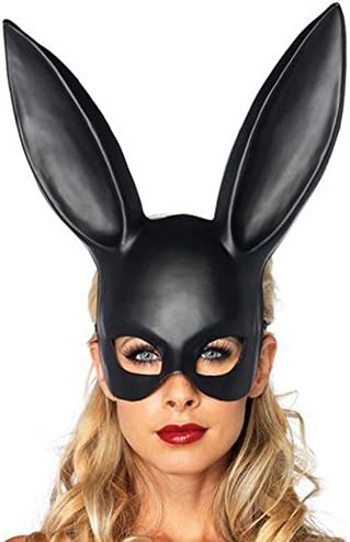 Kariwell Bunny Headband - Bunny Ears, Matte Easter Party Rabbit Ears Mask Half Face Masks Nightclub Bar Masquerade Mask