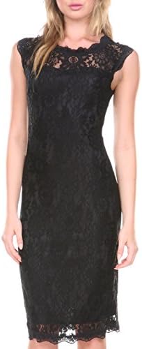 Stanzino Lace Dresses for Women - Womens Sleeveless Cocktail Dress for Special Occasions