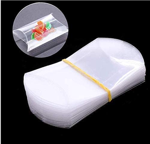 50 Pcs Clear Pillow Favor Gift Boxes Wedding Party Gift Boxes for Wedding Party