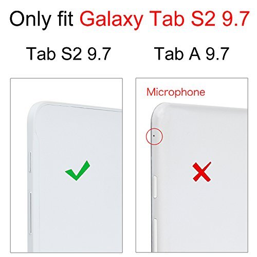 Fintie Samsung Galaxy Tab S2 9.7 Smart Shell Case - Ultra Slim Lightweight Stand Cover with Auto Sleep/Wake Feature for Samsung Galaxy Tab S2 9.7 Inch Tablet, Black