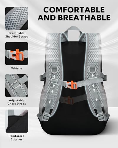 Waterfly Small Foldable Hiking Backpack: 15L Lightweight Rucksack Bag for Men Women Walking Packable Back Pack Water Resistant Daypack for Outdoor Camping Day Pack