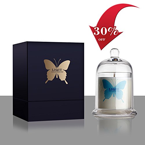 LIQIU Candles Scented - Candles Lavender Long Burning 60 Hours - 100% Natural Soy Aromatherapy Candles for Men