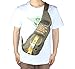 INNTURT Nylon Sling Bag Daypack Chest Bag Messenger Backpack Outdoor Army Green & Yellow