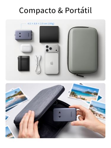 UGREEN 6 EN 1 Adaptador Enchufe Universal Viaje PD 45W 2 Tomas AC 2 USB C 2 USB A Cargador Adaptador Universal Tipo A I G C E K para EU UK USA Canadá Australia Tailandia Japón China
