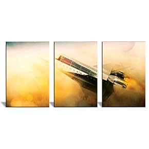 Canvas Wall Art Deep Space Universe Painting Artwork for Home Prints Framed - 16"x24" x 3 Panels