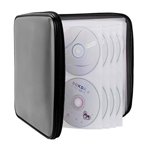 CD Case, COOFIT 160 Capacity DVD Case DVD Organizer CD Holder Case CD Storage Case Hard Plastic DVD CD Wallet