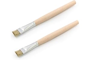 2Pcs ESD Safe Wooden Handle BGA Brush Phone Repair Tool for iPhone Circuit Board PCB Cleaning Brush