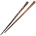 Natural Hair Pin Chopsticks - Pair of Spiral Hair Sticks for Women and Men - Hand Carved Wood Styling Pin Set - Fine Cut Spiral - 7.5 Inches Long