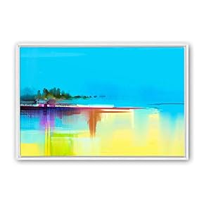 signwin Framed Canvas Wall Art Color Abstract Canvas...