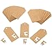 Sumind 100 Pack Brown Paper Gift Tags Hallow Christmas Deer Design Hang Labels for Christmas Gift Wrapping Wedding Birthday Favor