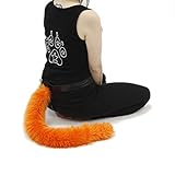 Pawstar Furry Kitty Cat Costume Tail Cosplay - Orange