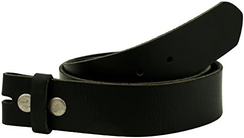 Napoli Leather's Distressed Snap on Belt Strap Small Black