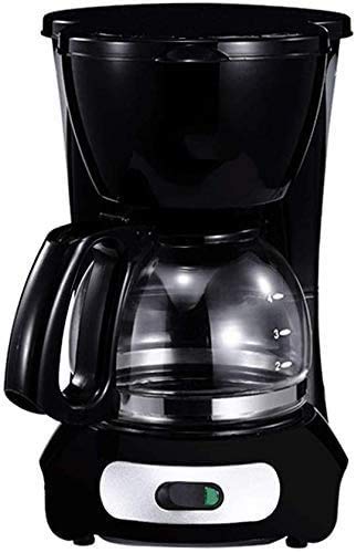 DSY Kaffeemaschine, Kaffee Auf Dem Go-Filter-Kaffeemaschine Schwarz Und Gebürsteter Edelstahl-Kaffeemaschine…