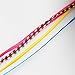 Feather Hair Extension – Yellow, Pink, Aquamarine & Grizzly, Five Genuine Rooster Feathers Bonded at the Tip, Ranging from 8 to 12 Inches, One Extension