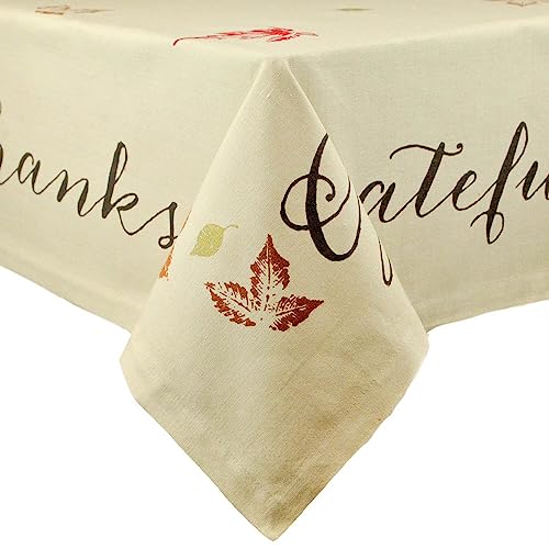 DII Rustieke herfstbladeren keukencollectie Thanksgiving & herfst tafeldecoratie tafelkleed 132 x 132 cm