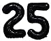 Tellpet Black Number 25 Balloons, 40 Inch