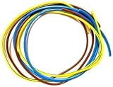 3mm PVC Wire Sleeving Brown Blue Green/Yellow 1m Each Electrical Cable view 1