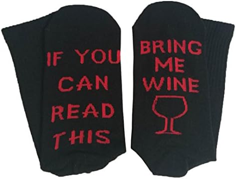 Novelty Wine Socks with Funny Saying printted Crazy Crew Socks cotton socks Great Gift for Wine Lovers