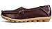 LabatoStyle Women’s Genuine Leather Flats Casual Moccasin Driving loafers Shoes (Brown, 8 B(M) US)