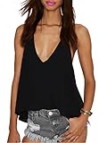 LANFEI Women's Sexy Deep V Backless Halterneck Tank Top