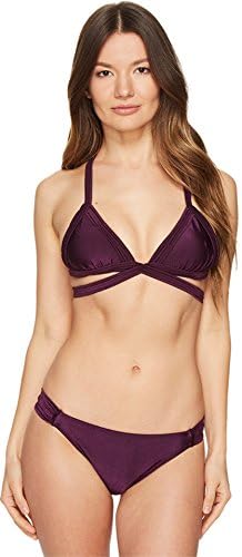 Agua De Coco by Liana Thomaz Women's String Bikini Top Purple Swimsuit Top