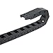 uxcell R38 18mm x 25mm Plastic Semi Closed Cable Wire Carrier Drag Chain 1M Length Black