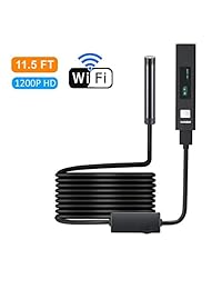 CSHope   Endoscopio USB [nueva versión] 1200P HD cámara de inspección con 2.0MP, semirrígida flexible cámara de serpiente e IP68 impermeable para Android, iOS, Tablet