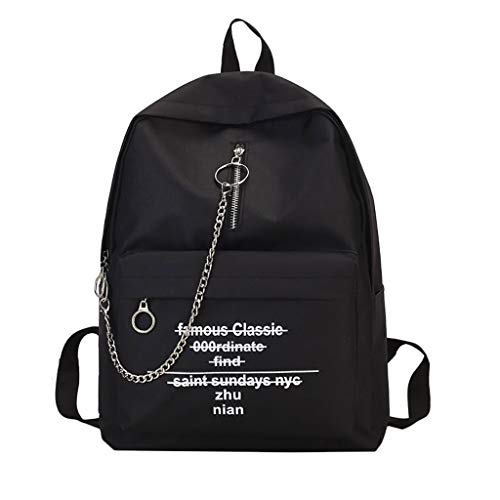 New!Farmerl Women Letter Print Shoulder Bag Outdoor Travel Trend Chain Backpack - Thumbnail 3