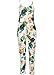 ZIUMUDY U-Story Women's Spaghetti Strap Floral Print Sleeveless Summer Beach Jumpsuits Rompers (Medium, White)