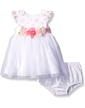 Baby Girls' Rose Lace Mesh Dress and Panty Set