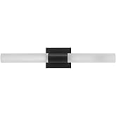 GLOBE Electric Edinburgh 24" LED Integrated Vanity Light, Matte Black, 19W, 1200 Lumens, 4000 Kelvin (Cool White), 90+ CRI, F