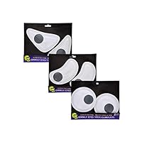 LJIF Halloween Autumn Fall Giant Glow in The Dark Googly Eyes - Set of 3 Decor Decoration Decorations Decorating Eyes Bundle of 3