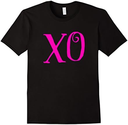 Men's XO Tshirt Valentines Day Cute Girls Women XOXO Medium Black