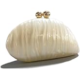 Acrylic Shell Shaped Bag Luxury Marble Clutch Evening Purses for Women Glitter Handbag for Wedding Cocktail Party Prom