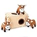 ZippyPaws Burrow Squeaky Hide and Seek Plush Dog Toy, Horse N Hay