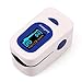 Fingertip Pulse Oximeter - LotFancy Oxygen Saturation Monitor, FDA Approved, Large OLED Display, Alarm Function, Lanyard Included, Blue