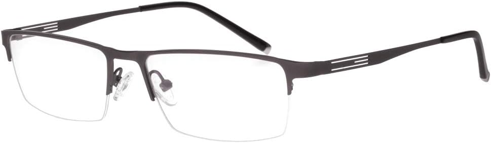 JcerkiPhotochromic Gray Reading Glasses +4.50 Strength Half frame Men Eyeglasses