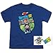 Popfunk Teen Titans Go! Youth T Shirt & Stickers - Small, Royal