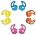 Ear Gel for iPhone Earpods, Ear Buds Tips Bumper, ALXCD 4 Pair White Anti-Slip Soft Silicone Replacement Earbud Tips for Earphone of iPhone7 SE 6s iPhone 6s Plus 5s [Sport] (Red/Blue/Yellow/Orange)