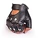 Yingniao PU Leather Fingerless Stud Metal Motorcycle Gloves Rock Gothic Punk Style