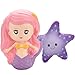 R ? HORSE Jumbo Cute Mermaid + Starfish Set Kawaii Cream Scented Squishies Slow Rising Decompression Squeeze Toys for Kids or Stress Relief Toy Hop Props, Decorative Props Large (2 Pack)
