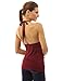 PattyBoutik Women Halter Keyhole Ruched Sides Top (Burgundy Small)