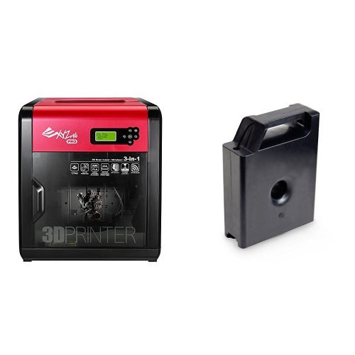 XYZprinting da Vinci 1.0 Pro 3 in 1 (3D Printer/ 3D Scanner/ Laser Engraver- Optional Add-On) and ABS Plastic Filament Cartridge, 1.75 mm Diameter, 600g, Black bundle