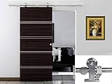 Modern Stainless Steel Sliding Door Hardware Kit Track Set Barn Door 6.6 Ft.