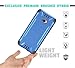for Huawei Ascend XT2 Case with Full Glass Screen Protector (2nd Version Only), Elate 4G Case, H1711 Case, Metallic Brushed Design Slim Hybrid [Shockproof] Armor Defender Case Cover (Blue)