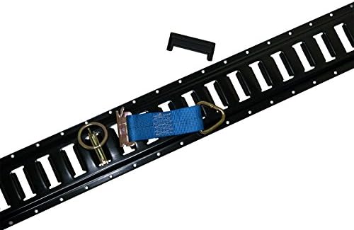 (8) 5' Black E-Track w/ 8 End Caps, 8 O Rings and 8 Tie Offs for Trailers